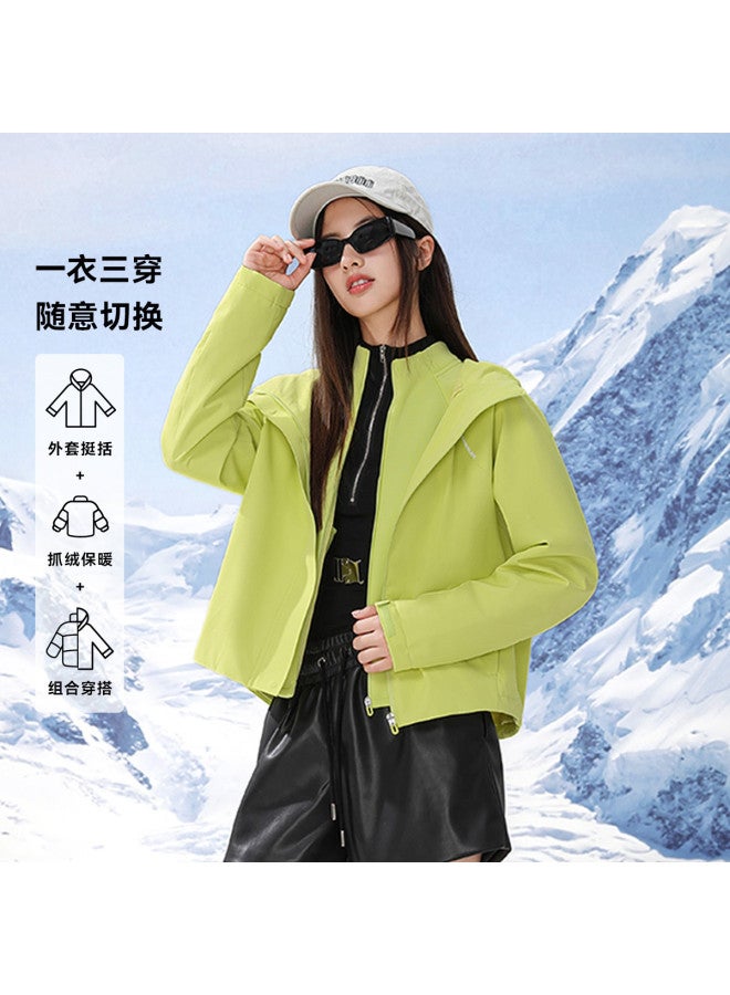 Flying in the snow Women's Three-in-one Comfortable And Fashionable Casual Breathable Leisure Two-piece Set For Daily Outdoor Wear - Image 2