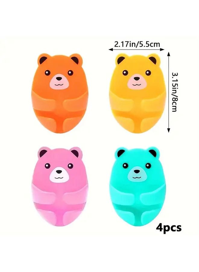 4 Pieces Wall Mounted Power Strip Organizer Cable Management Heavy Duty Plastic Space Saving No Drill Installation Utility Hooks - Image 3