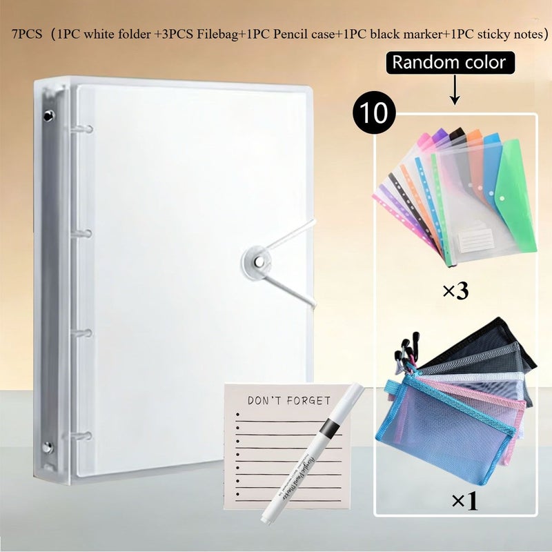 1. حافظة بلاستيكية شفافة زرقاء بحجم A4 (PP) - Image 3