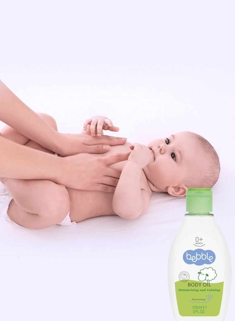 Bebble Baby Oil Body Moisturizes Warms Calming Skin Pure Formula New Born 150ml - Image 4