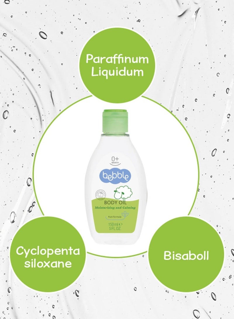 Bebble Baby Oil Body Moisturizes Warms Calming Skin Pure Formula New Born 150ml - Image 2
