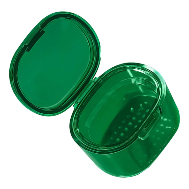 Portable Retainer Case for Invisalign and Dentures Travel Storage Box Blue - Image 2