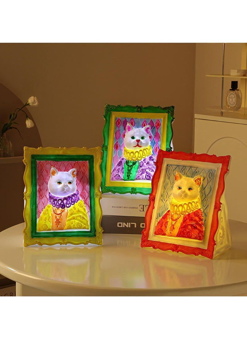 LKTOCAFT - Paint Your Cat Photo Frame Lamp Art Craft Kits, Party Favors for Kids DIY Toys Night Light, Art Supplies Painting Kit for Kids Ages 6-12, Boys Girls Birthday Gift - Image 1