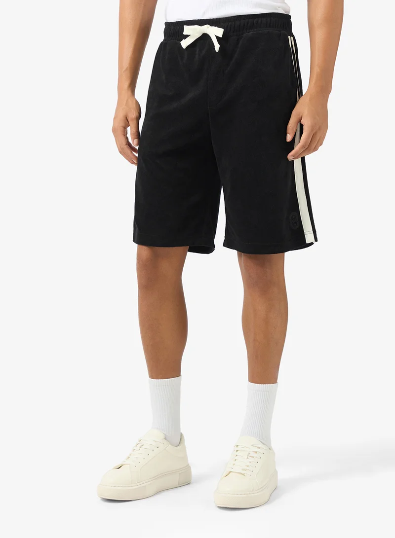 JACK & JONES Drawstring Towelling Stripe Sweatshort