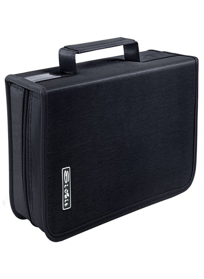 Siveit DVD Case Holder, CD/DVD Case Wallet Binder Holder 160 Capacity CD DVD Cases Organizer Portable CD Binder Wallet for Home Travel (Black binder, Black) - Image 1