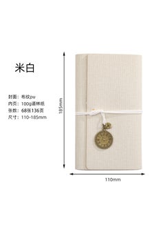 Vintage A6 Notebook With Creative Binding Stylish Hand Account Book Student Souvenir Bulk Wholesale From China Mainland Rice White