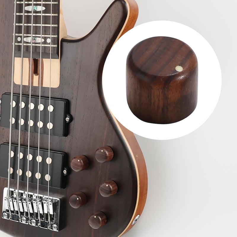 OVSAL 2Pcs Brass-Hole Wood Guitar Knobs Electric Guitar Control Knobs Replacement Parts for Feder Strat Telecaster Jazz Gibson Les Paul Guitar Knobs Red - Image 4