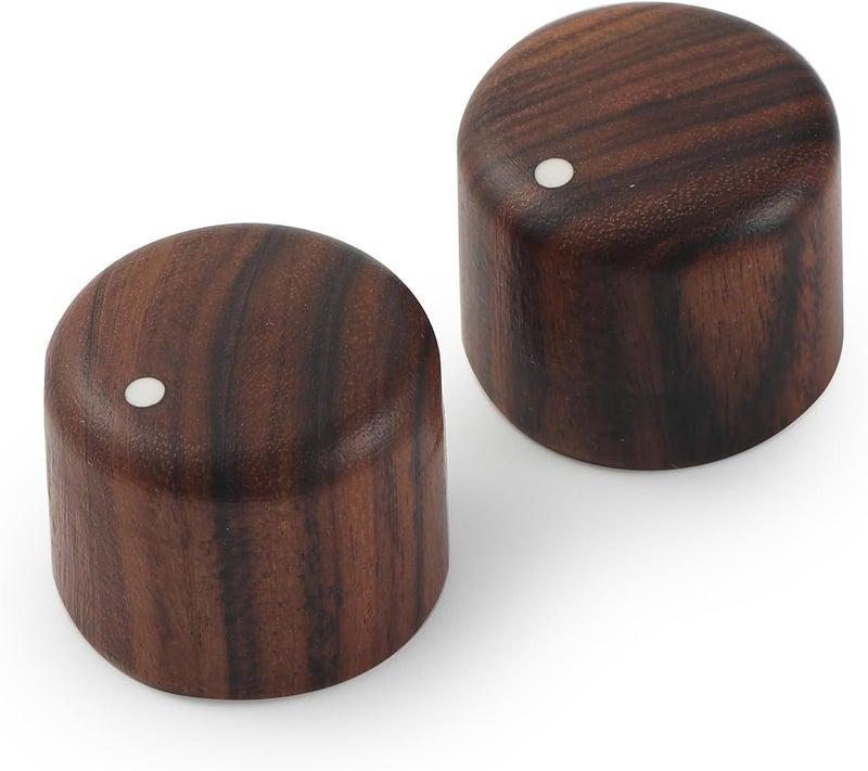 OVSAL 2Pcs Brass-Hole Wood Guitar Knobs Electric Guitar Control Knobs Replacement Parts for Feder Strat Telecaster Jazz Gibson Les Paul Guitar Knobs Red - Image 5