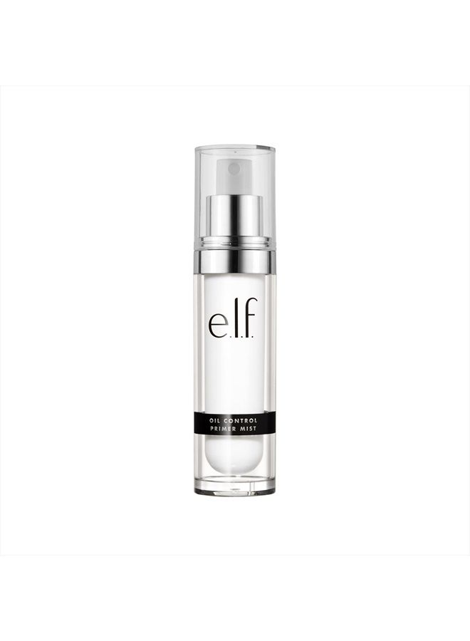 elf e.l.f, Oil Control Primer Mist, Water-Based, Mattifying, Lightweight, Hydrates, Preps, Balances Oil, Controls Shine, Enriched with Purified Water, Cucumber and Vitamin E, 1.01 Fl Oz - Image 4