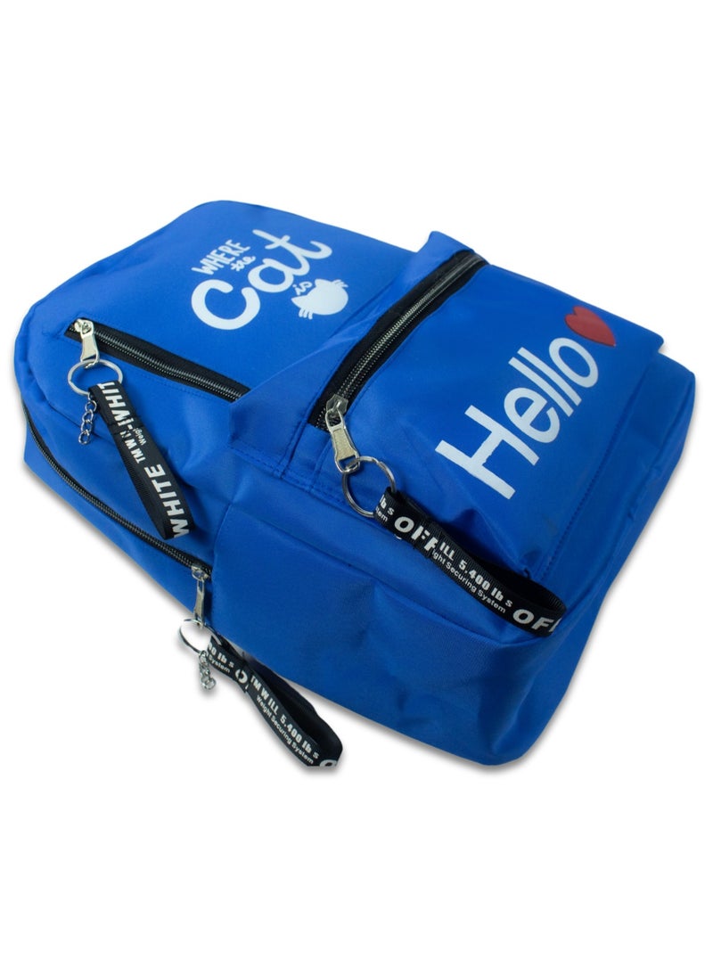 Brand Stores Casual Trendy Backpack For Girls - Blue  - Image 4