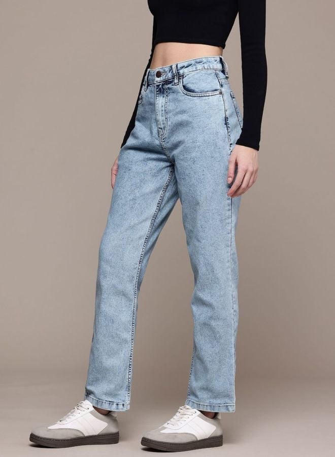 Freehand Women Straight Fit Solid Mid Rise Jeans - Image 2