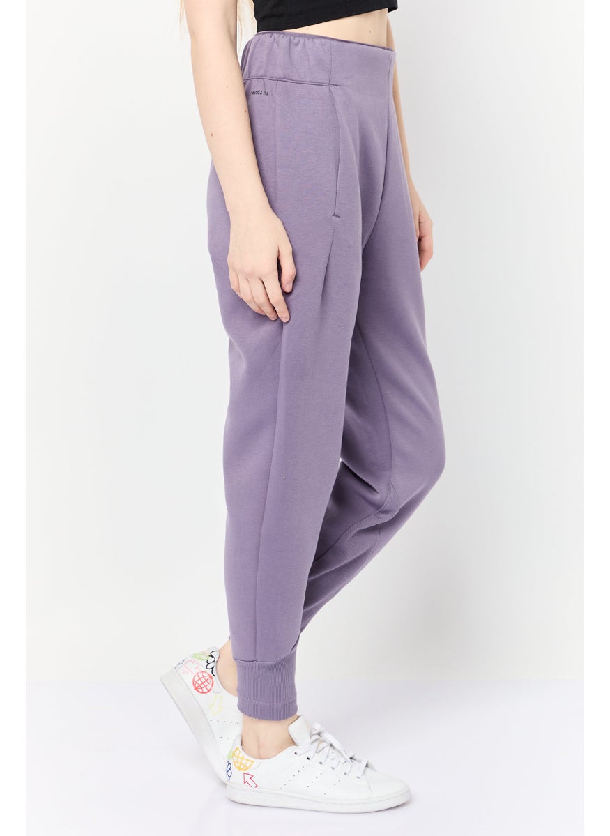 Adidas - Women Sportswear Fit Brand Logo Outdoor Sweatpants, Purple - Image 1