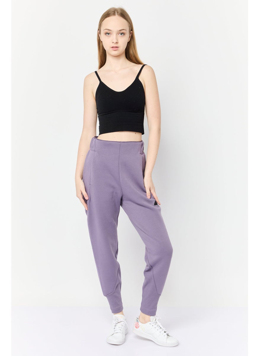 Adidas - Women Sportswear Fit Brand Logo Outdoor Sweatpants, Purple - Image 1