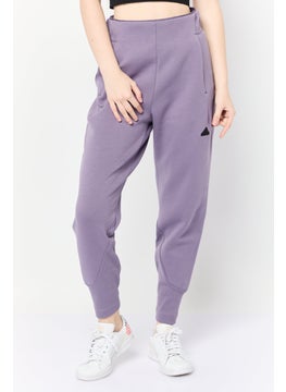 Women Sportswear Fit Brand Logo Outdoor Sweatpants, Purple