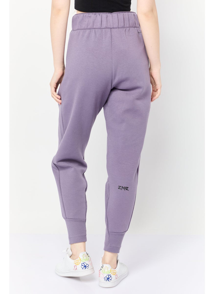 Adidas - Women Sportswear Fit Brand Logo Outdoor Sweatpants, Purple - Image 1