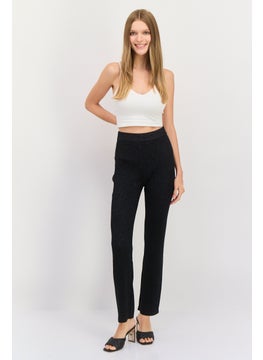 ESPRIT Women Regular Fit Knitted Straight Leg Pants, Black  - Image 2
