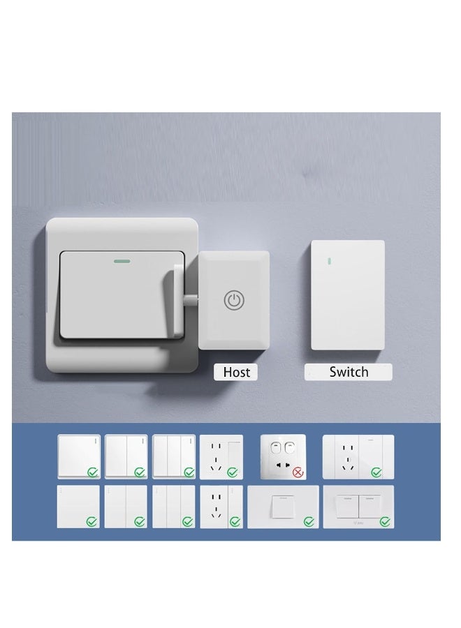 Smart Wireless Light Switches, Turn Off The Lights Artifact, Remote Light Switch, Intelligent Switch Button Pusher, Finger Robot Switch, for Rocker Switch, Range 8 M -20 M (Radio Frequency Model) - Image 5