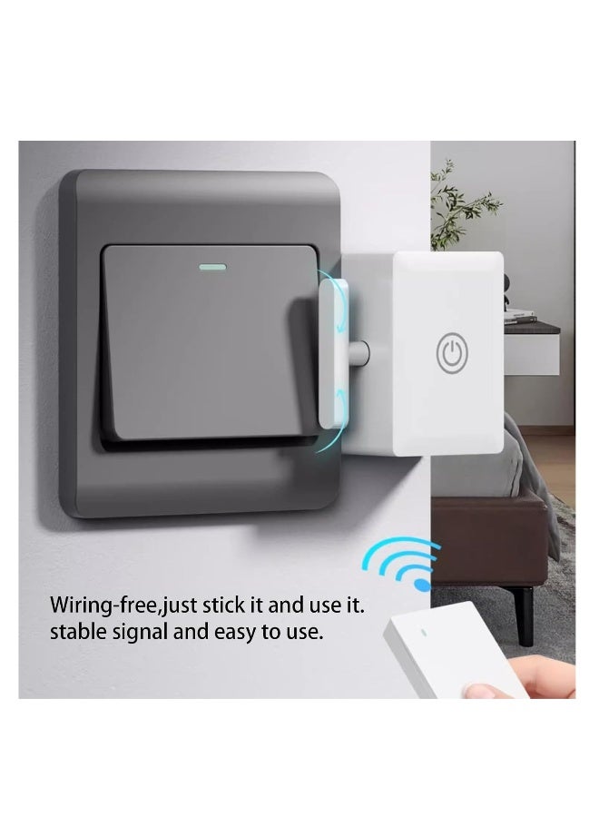 Smart Wireless Light Switches, Turn Off The Lights Artifact, Remote Light Switch, Intelligent Switch Button Pusher, Finger Robot Switch, for Rocker Switch, Range 8 M -20 M (Radio Frequency Model) - Image 3