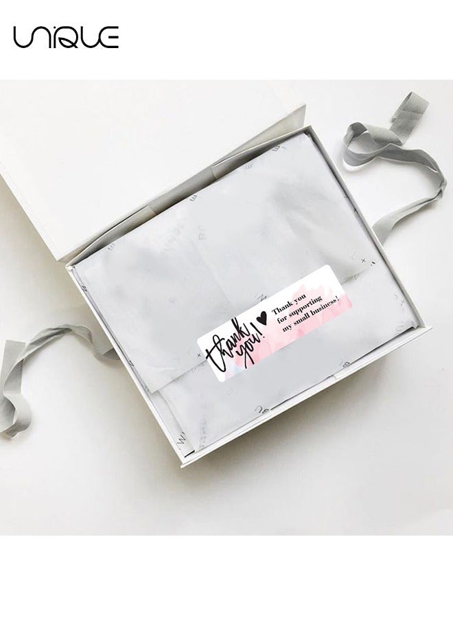 يونيك 3 لفات شكرا لك ملصق - 1 * 3 بوصة شكرا لك على ملصق طلبك - شكرا لك الأعمال الصغيرة Lable - ملصقات ختم زخرفية وردية للزينة والهدايا والتعبئة والتغليف - 120 ملصقا لكل لفة【حجم كبير】 كل ملصق 1 * 3 بوصة ، 120 في لفة ، ملصقات كبيرة الحجم لتلبية احتياجات الأعمال الشخصية أو الصغيرة. - Image 5
