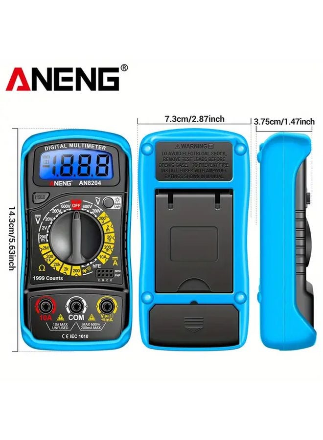 AN8204 Digital Multimeter 1999 Counts AC DC Voltage Resistance Diode Transistor Tester - Image 4