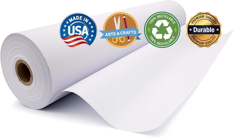The Paper Factory LLC Kids Art Easel Paper Roll – 30” x 150 ft White Craft Paper for Drawing, Painting & Coloring | Refill Roll for Art Easels, Kids Crafts & School Projects by Paper Pros - Image 1
