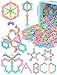 NiToy Macaron Color Interlocking Building Blocks Set 600pcs Snowflake Shape Plastic Construction Toys in 6 Pastel Colors with Storage Box Educational STEM Blocks for Kids Creative Play Macaron Colors - Image 2