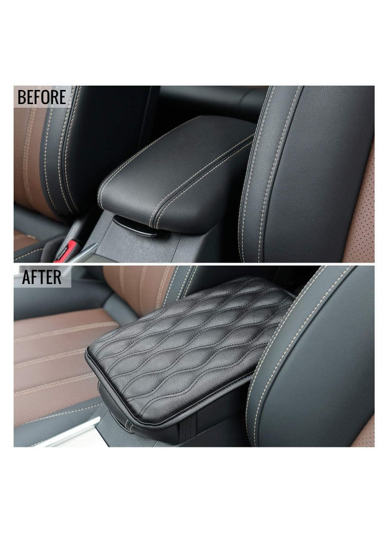 Generic Universal Center Console Cover For Most Vehicle SUV/Truck/Car Waterproof Armrest Cover Protector Center Console Pad Black  - Image 2