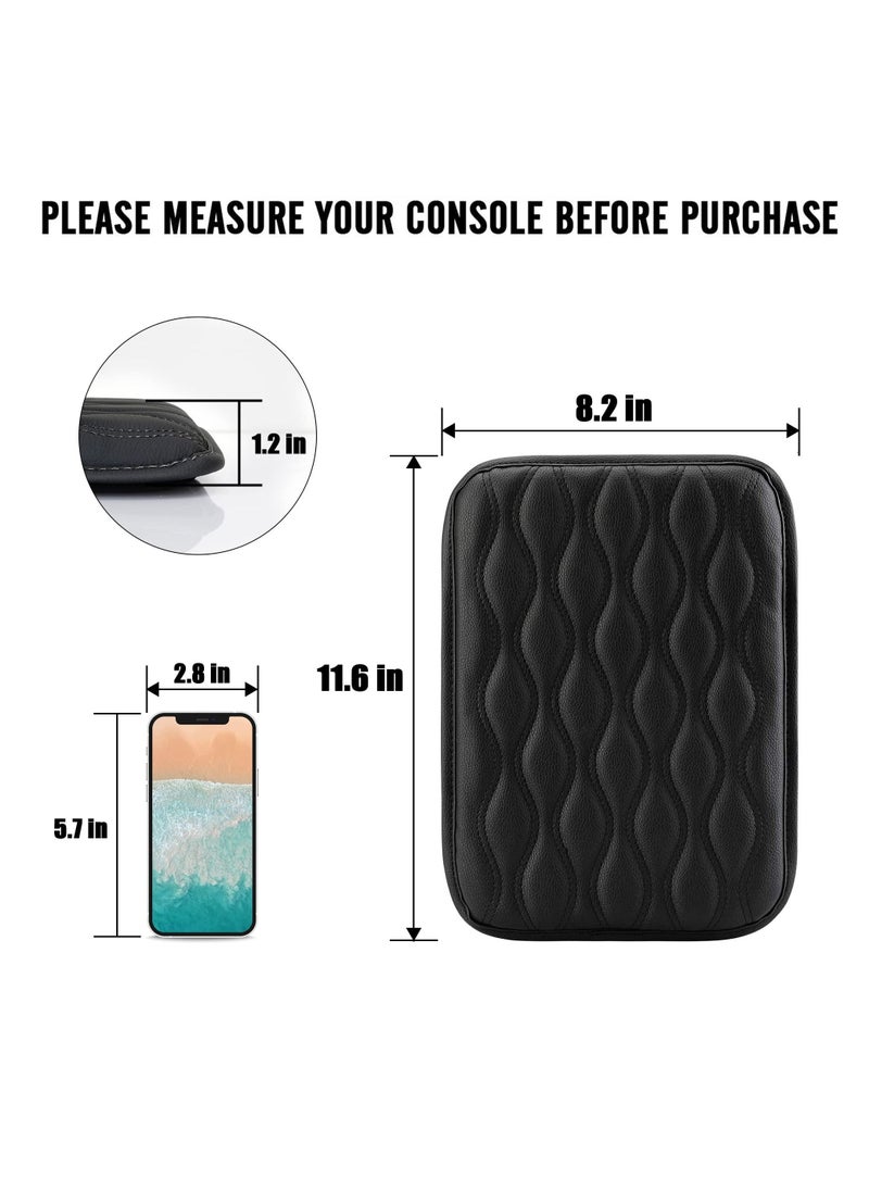 Generic Universal Center Console Cover For Most Vehicle SUV/Truck/Car Waterproof Armrest Cover Protector Center Console Pad Black  - Image 3