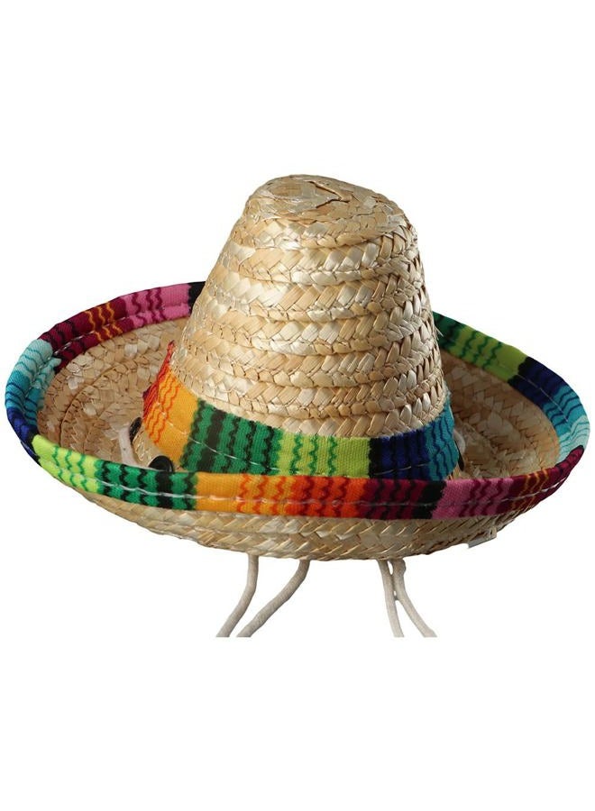 Kopida Cute Mini Puppy Dog Cat Sunflower Straw Hat Woven Sun Hat Cap Mexican Sombrero Pet Accessories Pet Supplies Cute Costume for Small Dogs and Cats Adjustable - Image 5