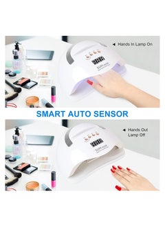 General UV LED Nail Lamp, 220W UV Nail Polish Light with Phone Holder Professional Nail Gel Polish Dryer Curing Lamp with 4 Timer Setting, Auto Sensor 45 Beads for Nail Art Design  - Image 3