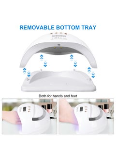 General UV LED Nail Lamp, 220W UV Nail Polish Light with Phone Holder Professional Nail Gel Polish Dryer Curing Lamp with 4 Timer Setting, Auto Sensor 45 Beads for Nail Art Design  - Image 5