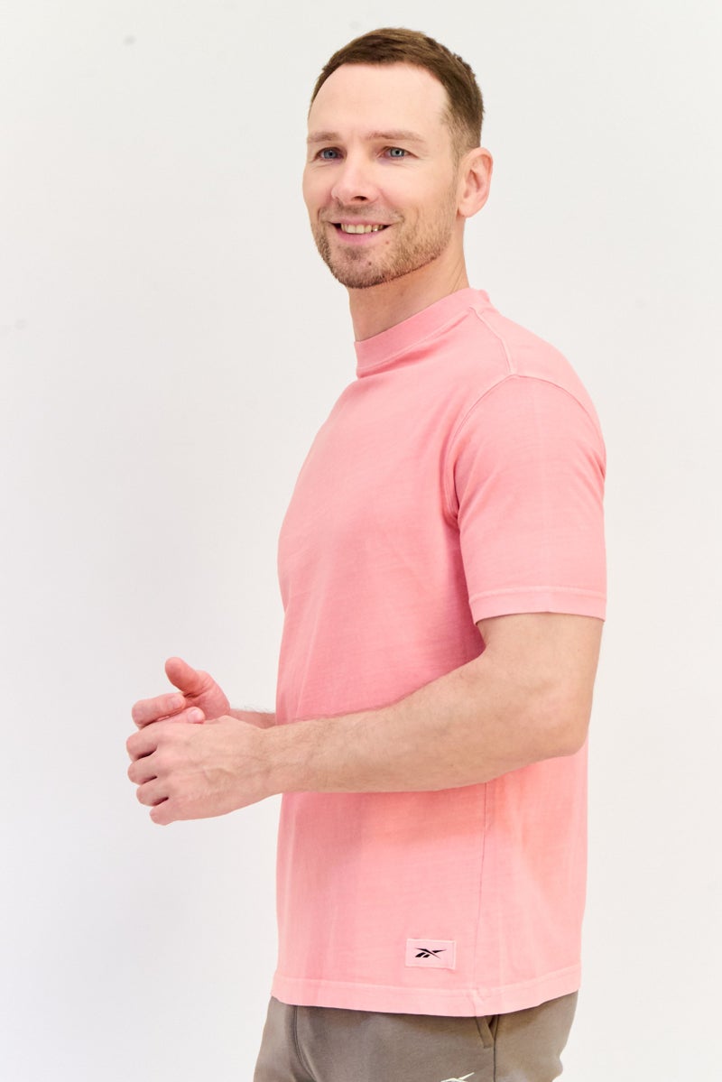 Reebok Men Sportswear Fit Short Sleeve Outdoor T-Shirt, Pink  - Image 2