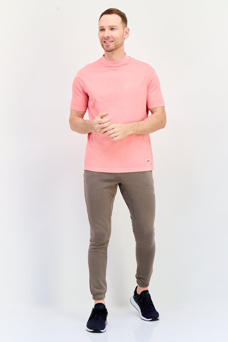 Reebok Men Sportswear Fit Short Sleeve Outdoor T-Shirt, Pink  - Image 3