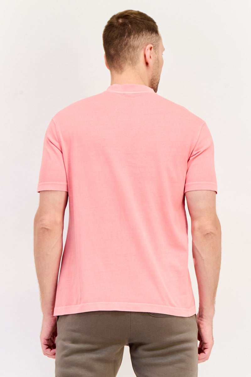 Reebok Men Sportswear Fit Short Sleeve Outdoor T-Shirt, Pink  - Image 4