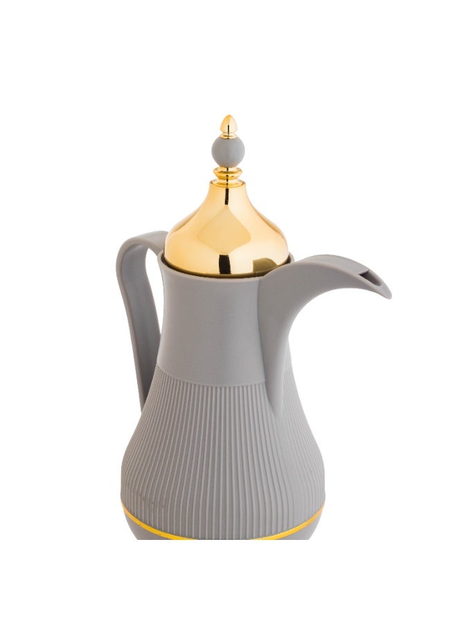 Alaska Dallah Flask Set 2-Piece Grey With Gold - Image 4