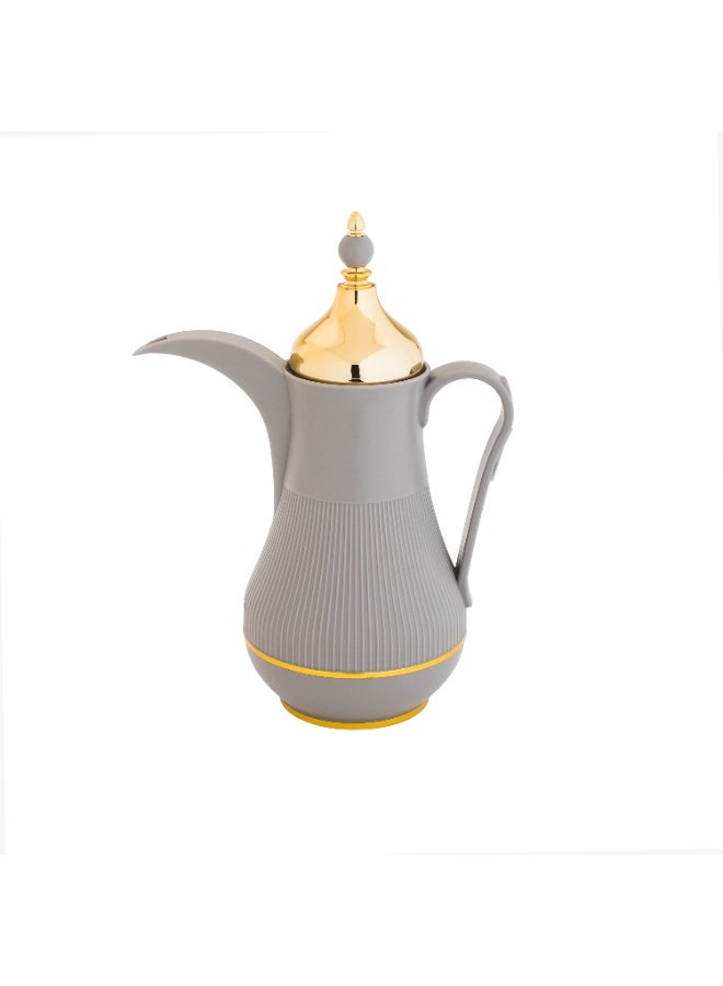 Alaska Dallah Flask Set 2-Piece Grey With Gold - Image 2