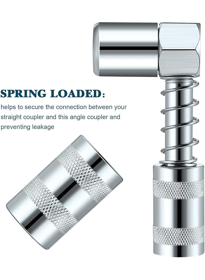 SYOSI 4 Pcs 90 Degree Grease Gun Coupler Adapter With Sleeves, 3 Jaw Grease Coupler Adapter Nozzle Tip Tool, Adapter And Coupler Set For Auto Farm Truck Or Industrial Use - Image 5