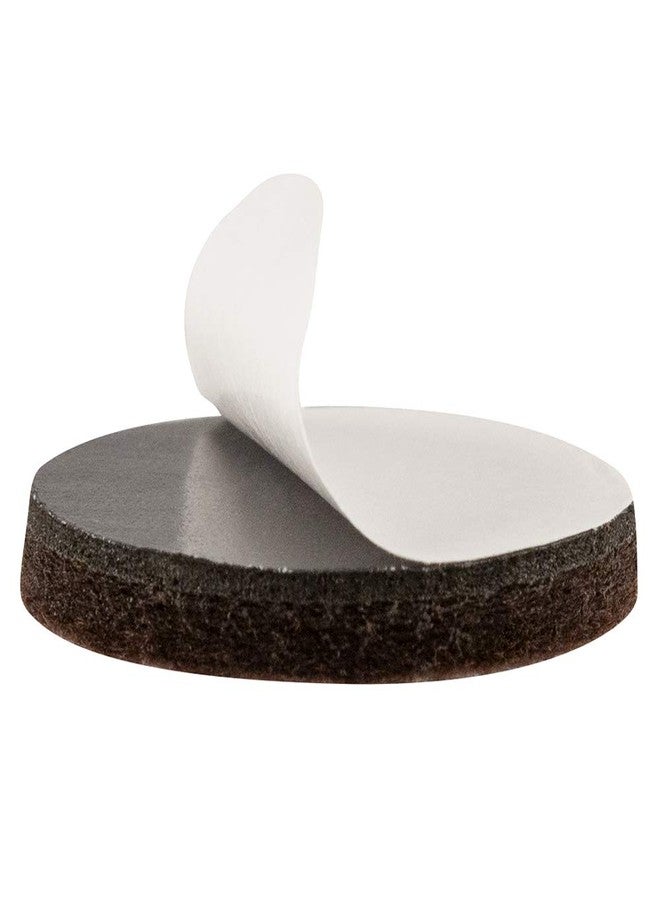 سوفت تاتش مجموعة SoftTouch من 48 قطعة من وسادات الأثاث المصنوعة من اللباد شديدة التحمل مقاس 1.5 بوصة - واقيات أرضيات ذاتية اللصق للخشب الصلب والبلاط والباركيه - تقلل من الخدوش والضوضاء للكراسي والطاولات والأرائك - بني - Image 2