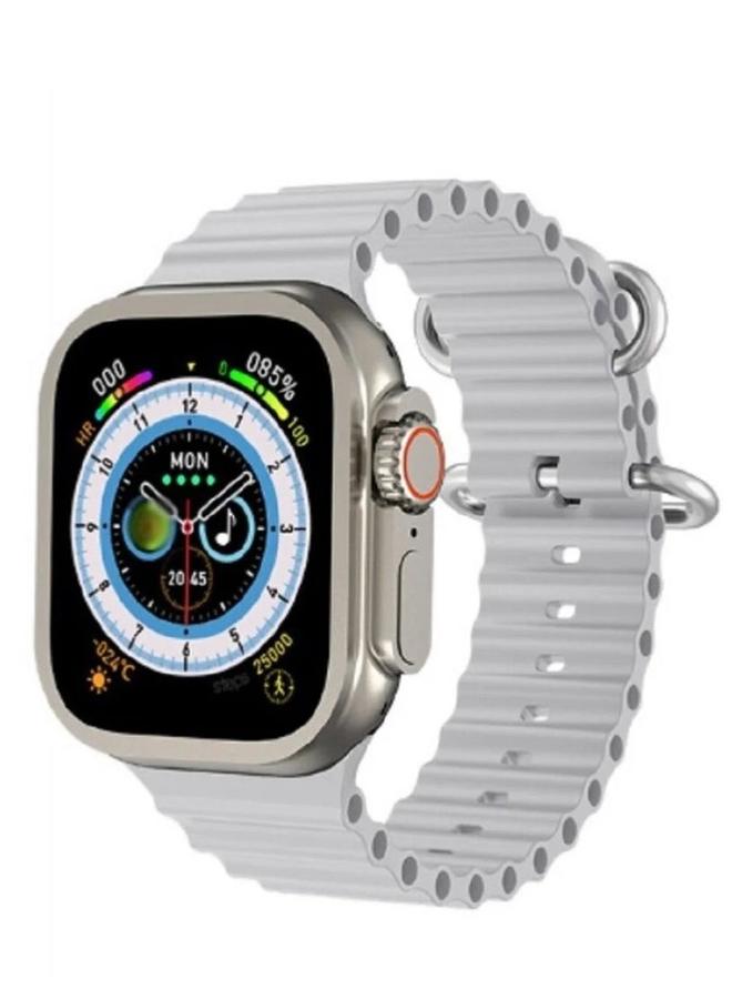 بروماس سوار سيليكون أصلي متوافق مع ساعة Apple Watch Ultra مقاس 42 مم/44 مم/45 مم/49 مم باللون الرمادي - Image 2