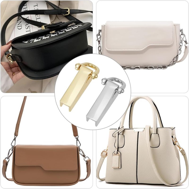 كلاراكو مجموعة من 12 مشبك معدني جانبي من كلاركو، مشبك تعليق لحقيبة اليد بلونين، موصل حزام سلسلة لحقيبة الكتف مع حلقة على شكل حرف D، ملحقات أدوات حقيبة مصبوبة من سبائك معدنية لحقيبة جلدية يدوية الصنع - Image 5