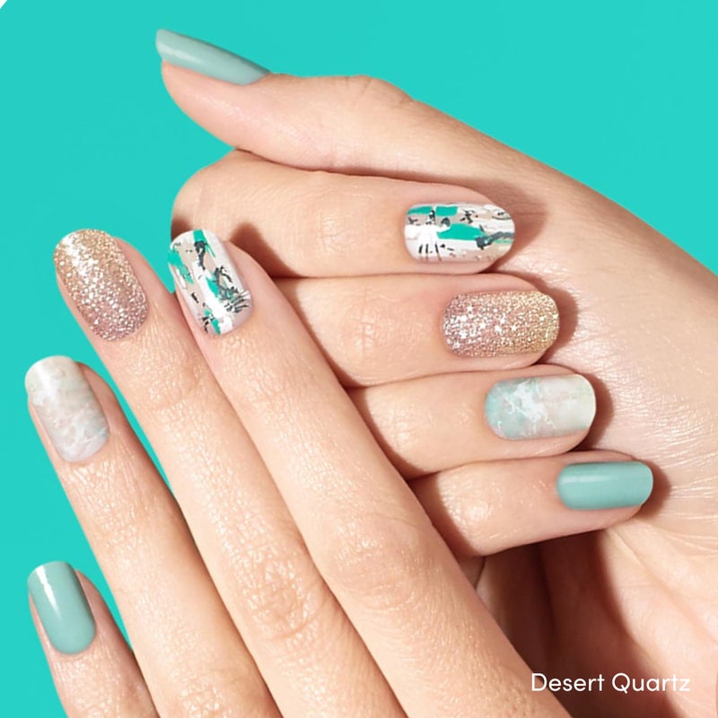 Dashing Diva Gloss Nail Strips Bundle - The Quartz Collection- Spiritual Journey & Desert Quartz - UV Free, Chip Resistant, Long Lasting Gel Stickers - Contains 2 Sets - Image 3