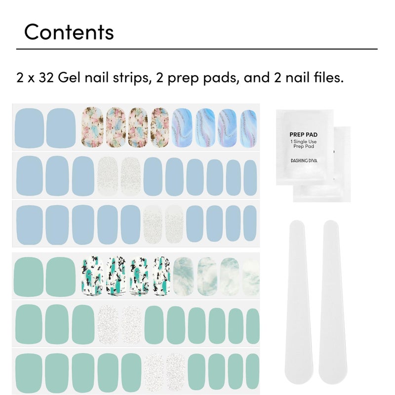 Dashing Diva Gloss Nail Strips Bundle - The Quartz Collection- Spiritual Journey & Desert Quartz - UV Free, Chip Resistant, Long Lasting Gel Stickers - Contains 2 Sets - Image 4