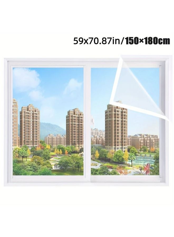 Window Insulation Film Kit 59.06x70.87 Inch Scratch Resistant Waterproof Dustproof Heat Retention - Image 1