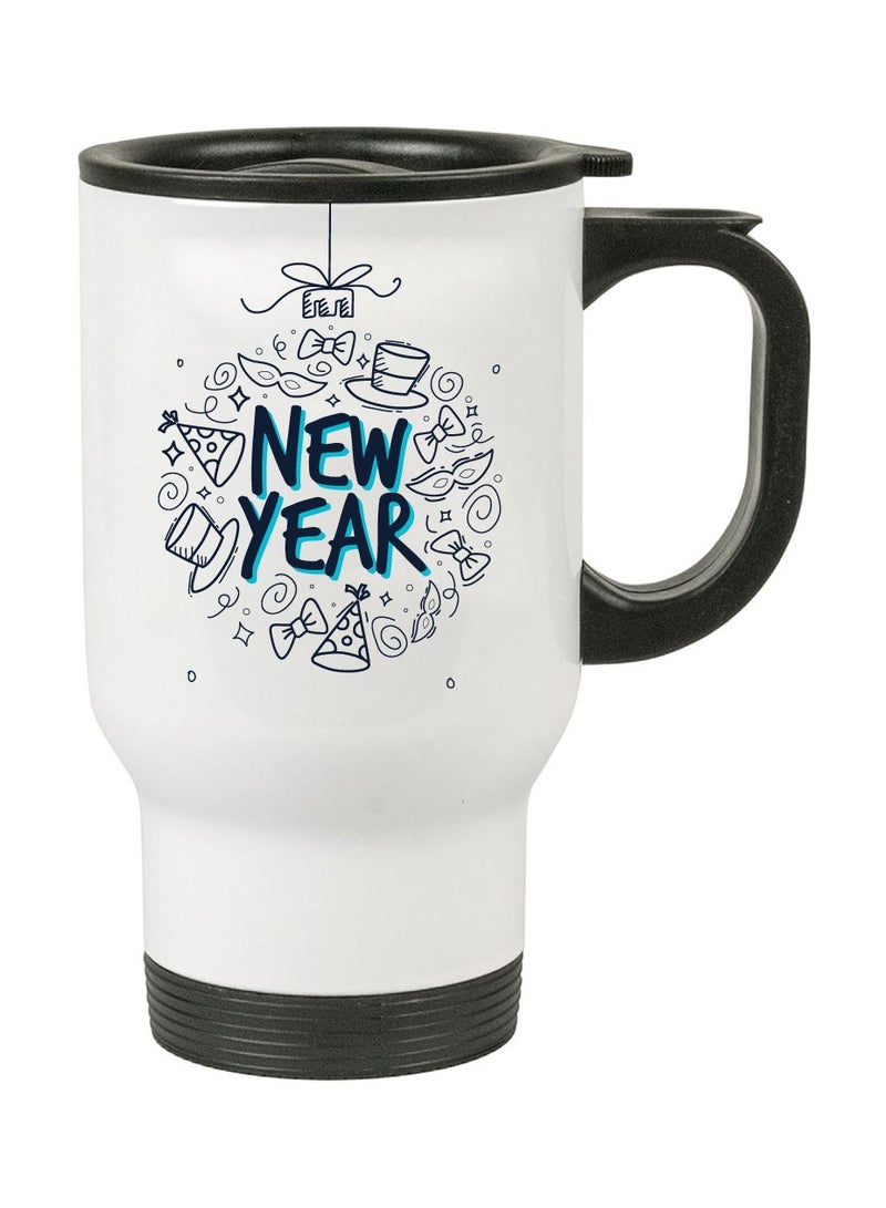 PRINTSHOP4ME Happy New Year Design Printed Travel Mug Suitable Gift for Family and Friends - New Year Theme - New year Decor - Gifts for Special person  - Image 2