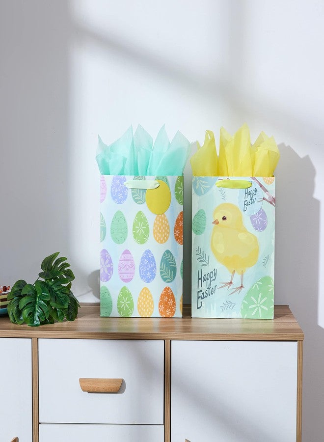 SUNCOLOR 2 Pack 13" Large Easter Gift Bags for Kids - Image 5
