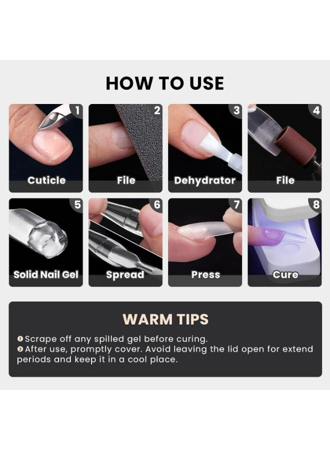 CMGTYYD 4Pcs Solid Nail Glue Gel - 10ml Gap-filled Gel Nail Glue for Nail Tips Press on Nails, Upgrade Cure Needed UV Nail Glue for Acrylic Nails, Long Lasting Strong Gel Glue for Fake Nails - Image 4