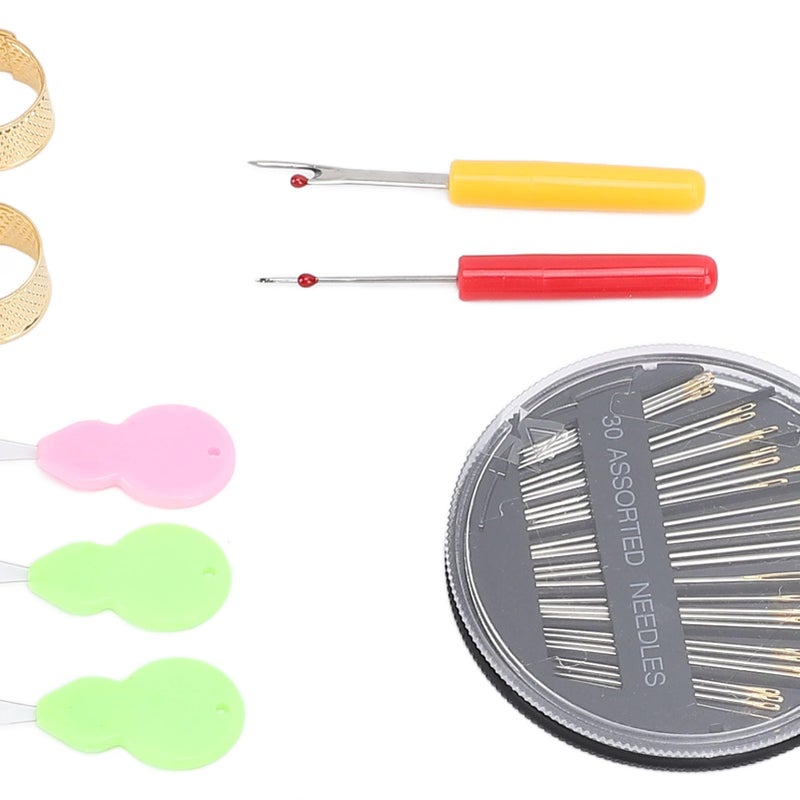 Tomato Pin Cushion Kit with Glass Head Pins and Self Threading Needles for Sewing and Crafts - Image 4