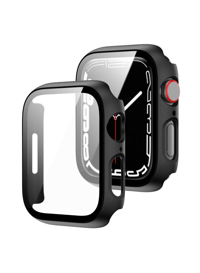 Neutral For Apple Watch10 Full Series Apple Watch Case Pc Frosted Oil Spray Tempered Film All-in-one Case - Image 1