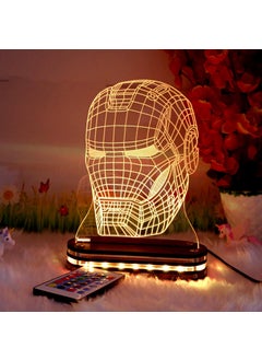 Varna Crafts Varna Crafts Plastic LED Ironman Mask Lamp BlackPack of 1  - Image 4