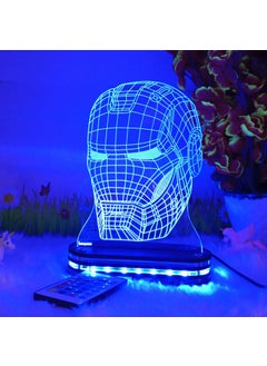 Varna Crafts Varna Crafts Plastic LED Ironman Mask Lamp BlackPack of 1  - Image 3